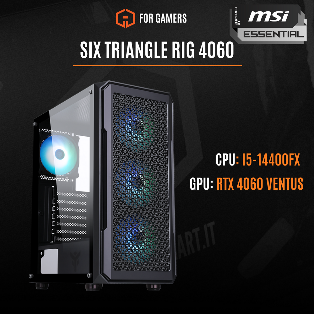 SIX TRIANGLE RIG 4060 POWERD BY MSI ESSENTIAL