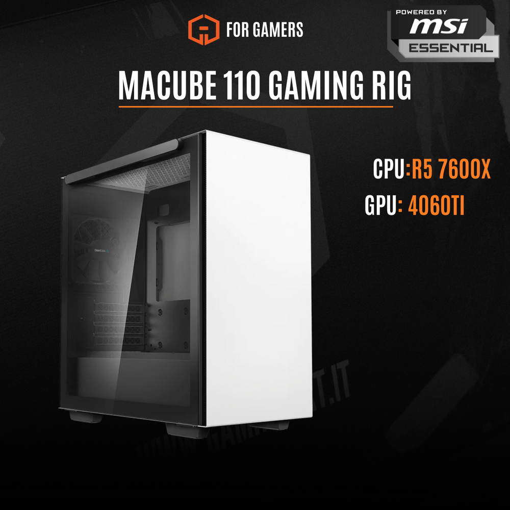 MACUBE 110 GAMING RIG 4060 TI POWERD BY MSI ESSENTIAL