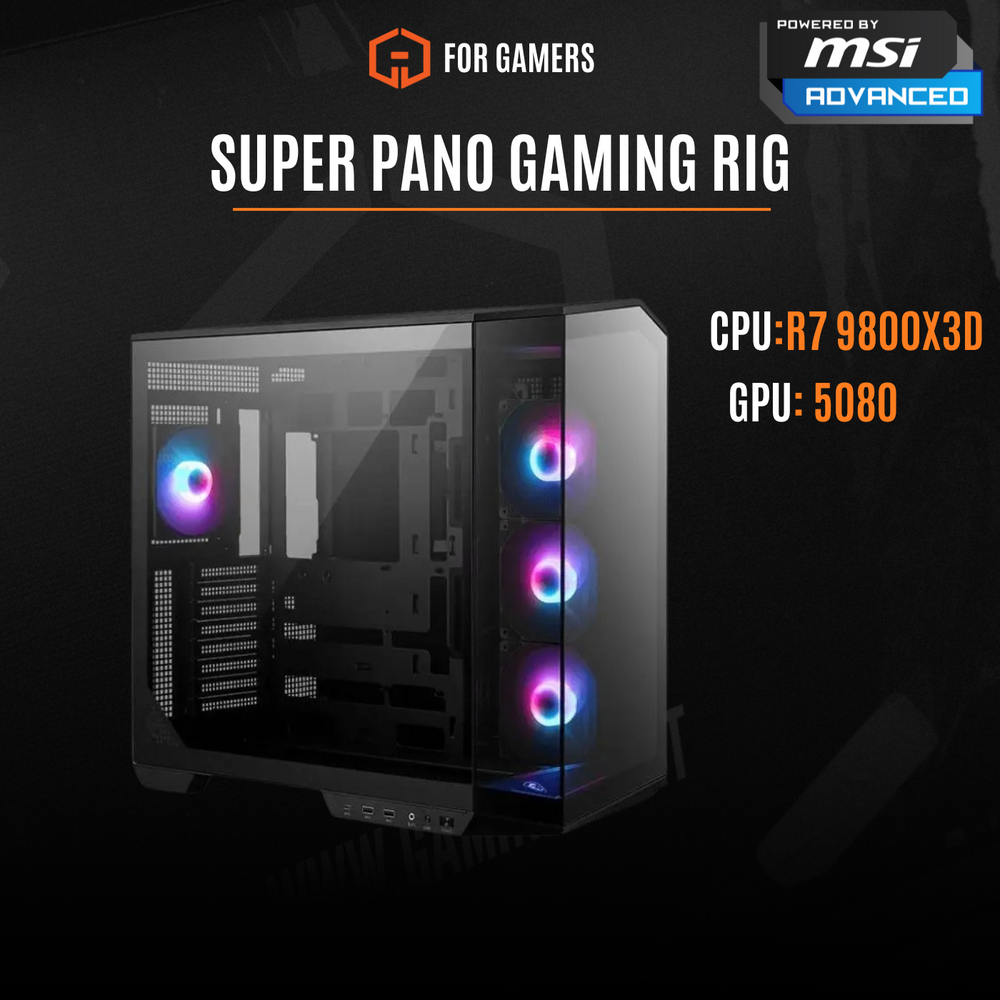 SUPER PANO GAMING RIG 5080 - 9800x3d POWERD BY MSI