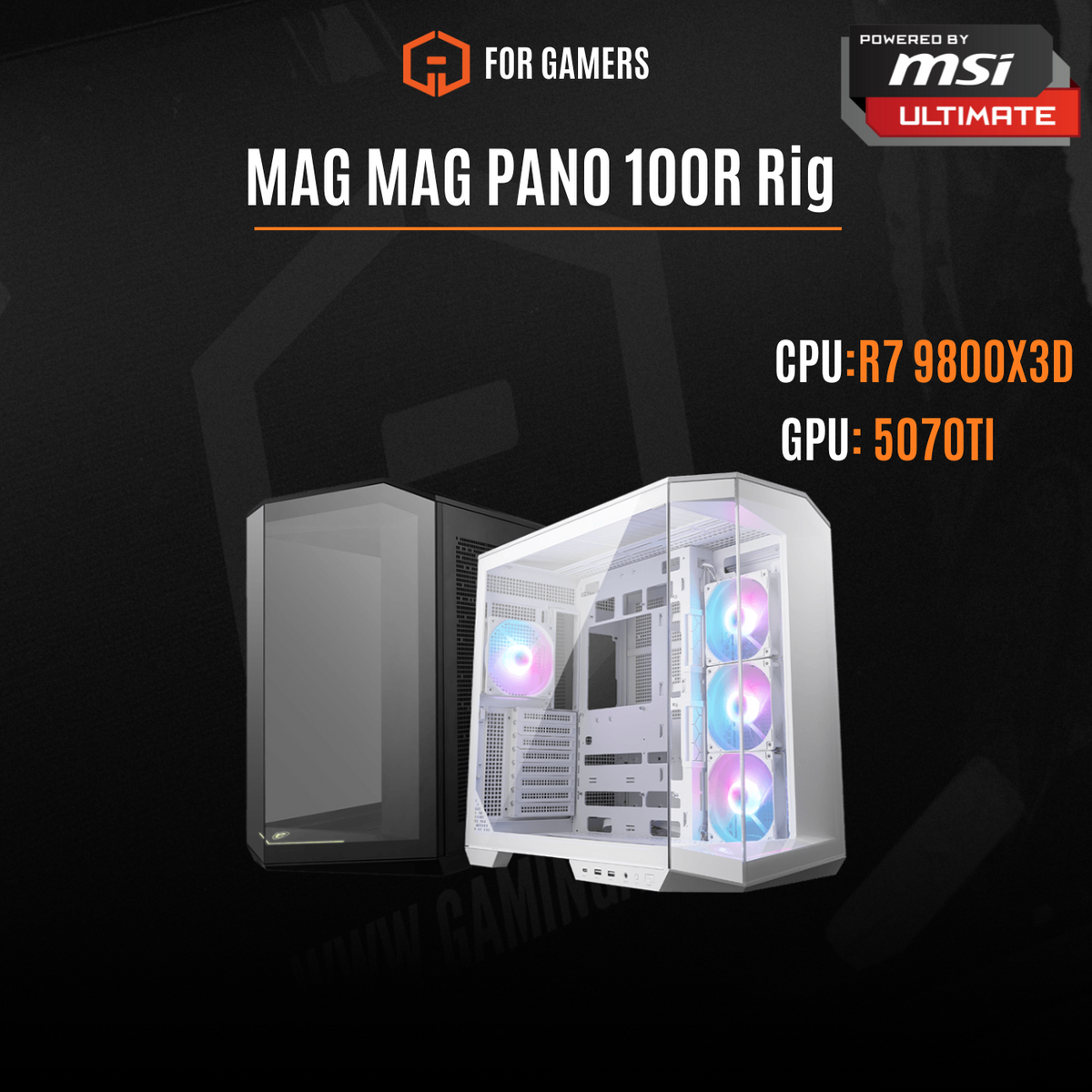 PANO RIG 9800X3D - RTX 5070Ti POWERD BY MSI – Gaming Art Monopoli